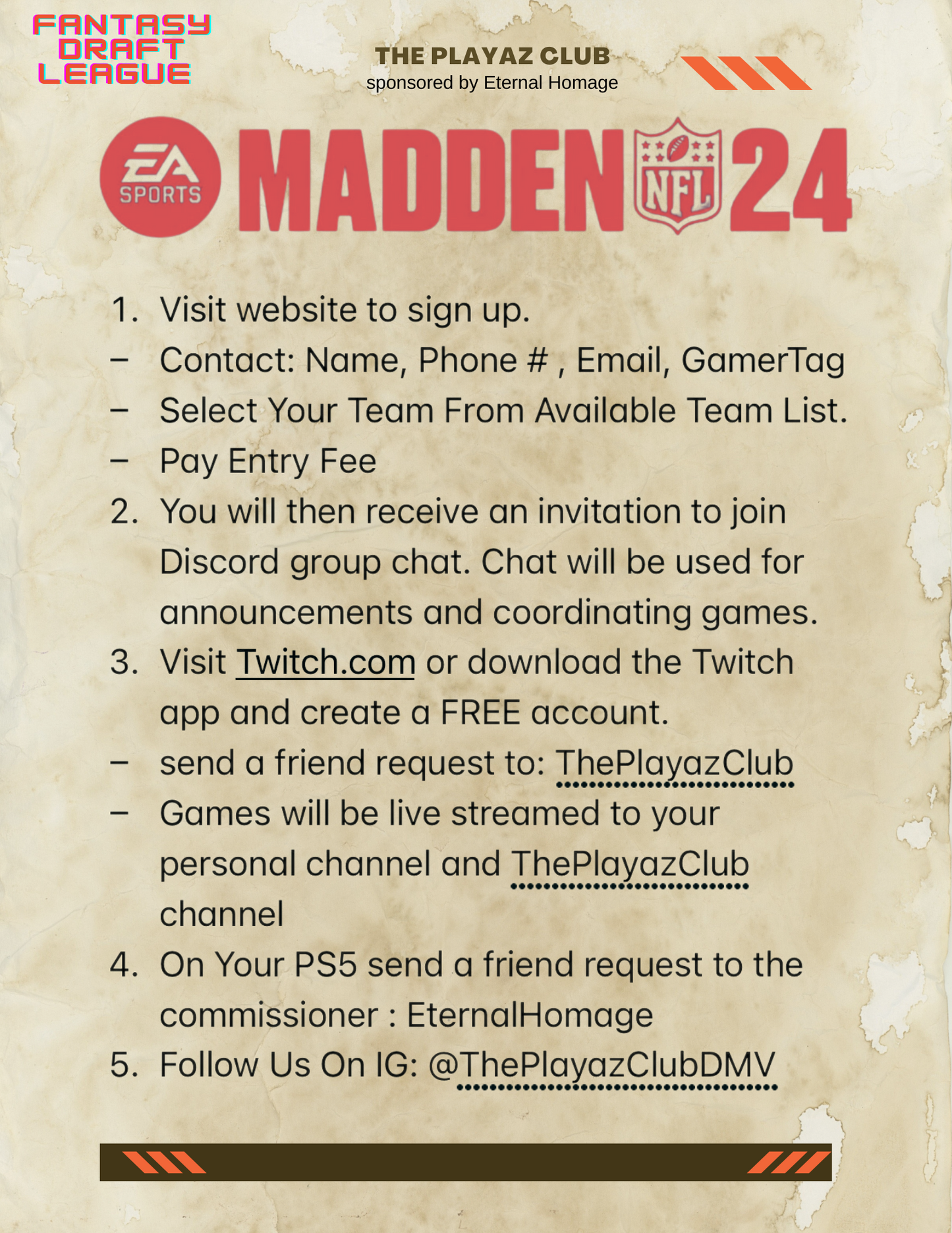 Madden 24 Fantasy League Season 1